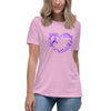 Pancreatic Women's Heart Tee - JohnVsGBMHeather Prism LilacS