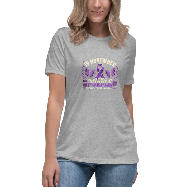 Pancreatic Women's November Tee - JohnVsGBMAthletic HeatherS