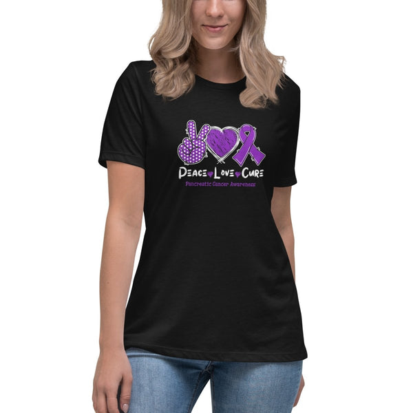 Pancreatic Women's Peace Tee - JohnVsGBMBlackS