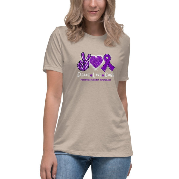Pancreatic Women's Peace Tee - JohnVsGBMHeather StoneS