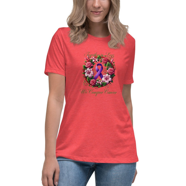 Pancreatic Women's Rose Tee - JohnVsGBMHeather RedS
