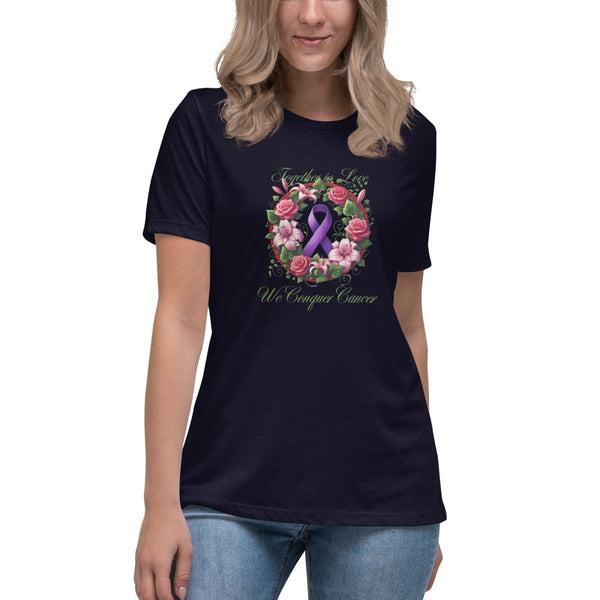 Pancreatic Women's Rose Tee - JohnVsGBMNavyS