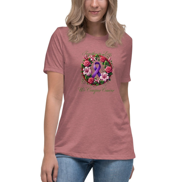 Pancreatic Women's Rose Tee - JohnVsGBMHeather MauveS