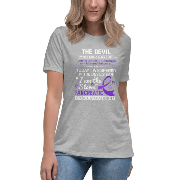 Pancreatic Women's Whispered Tee - JohnVsGBMAthletic HeatherS