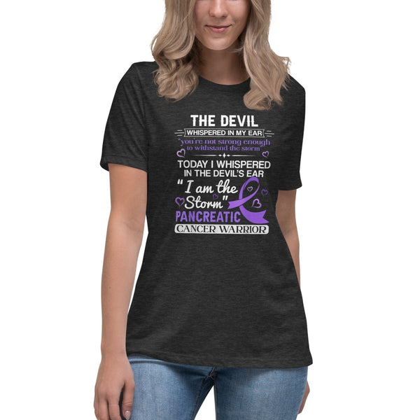 Pancreatic Women's Whispered Tee - JohnVsGBMDark Grey HeatherS