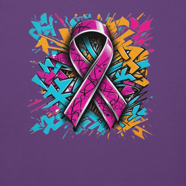 Pink Hex Ribbon Graffiti Hoodie - JohnVsGBMPurpleS