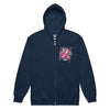 Pink Ribbon Graffiti Zip Up Hoodie - JohnVsGBMNavyS