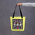 Pink Ribbon on Yellow Tote Bag - JohnVsGBMBlack