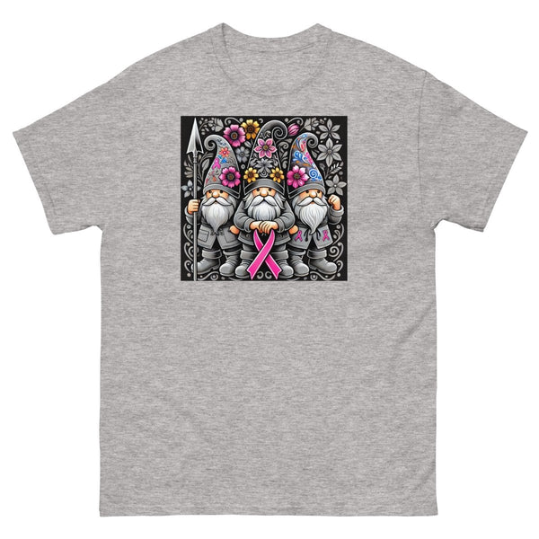 Pink/Gray Floral Gnome Tee - JohnVsGBMSport GreyS