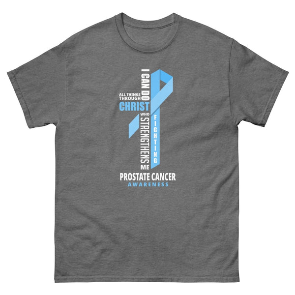 Prostate Cancer Through Christ Tee - JohnVsGBMGraphite HeatherS