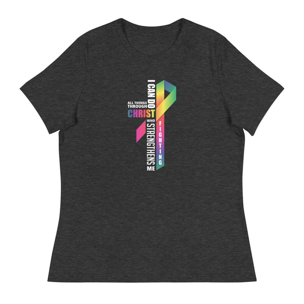 Women's All Things Through Christ Tee - JohnVsGBMDark Grey HeatherS