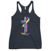 Women's Bladder Cancer Christ Tank Top - JohnVsGBMVintage NavyXS