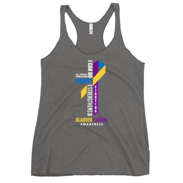 Women's Bladder Cancer Christ Tank Top - JohnVsGBMPremium HeatherXS