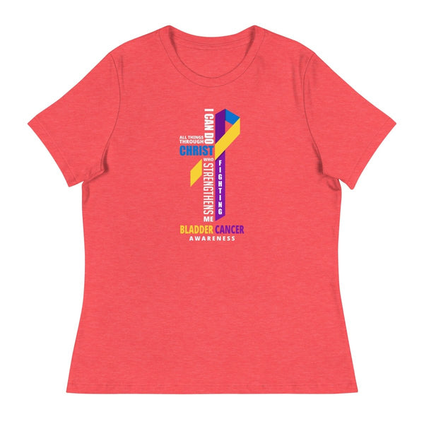 Women's Bladder Cancer Through Christ Tee - JohnVsGBMHeather RedS