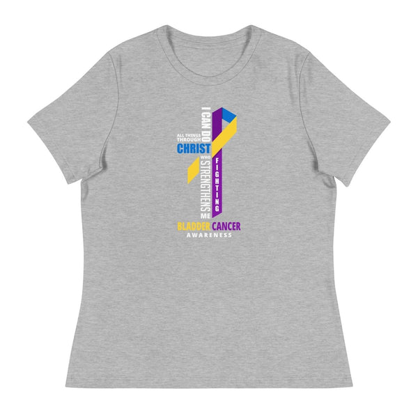 Women's Bladder Cancer Through Christ Tee - JohnVsGBMAthletic HeatherS