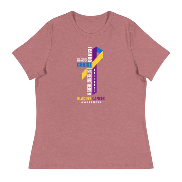 Women's Bladder Cancer Through Christ Tee - JohnVsGBMHeather MauveS