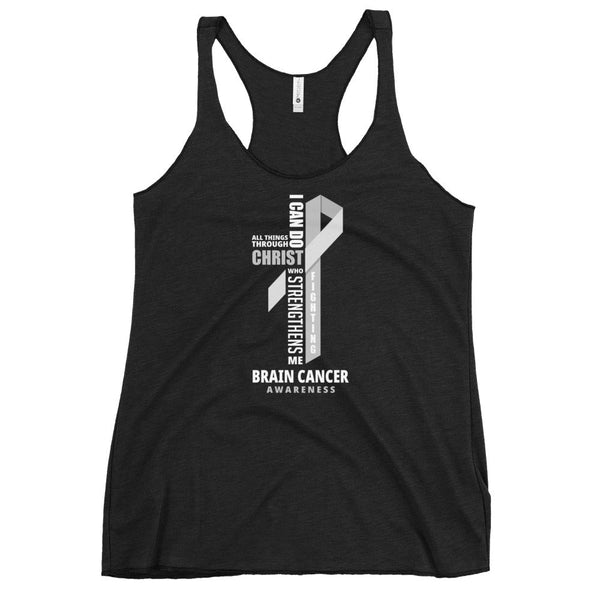 Women's Brain Cancer Christ Tank Top - JohnVsGBMVintage BlackXS
