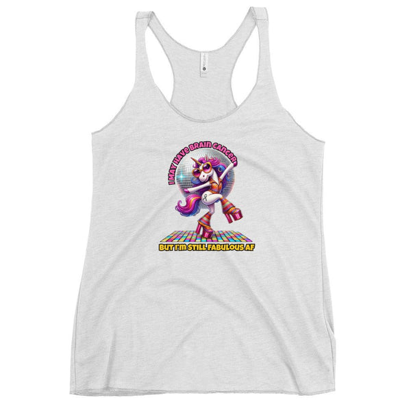 Women's Brain Cancer Fab AF Tank Top - JohnVsGBMHeather WhiteXS