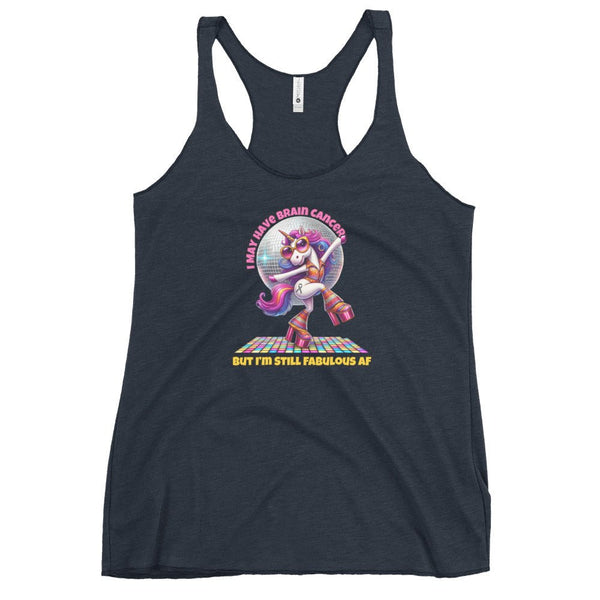 Women's Brain Cancer Fab AF Tank Top - JohnVsGBMVintage NavyXS