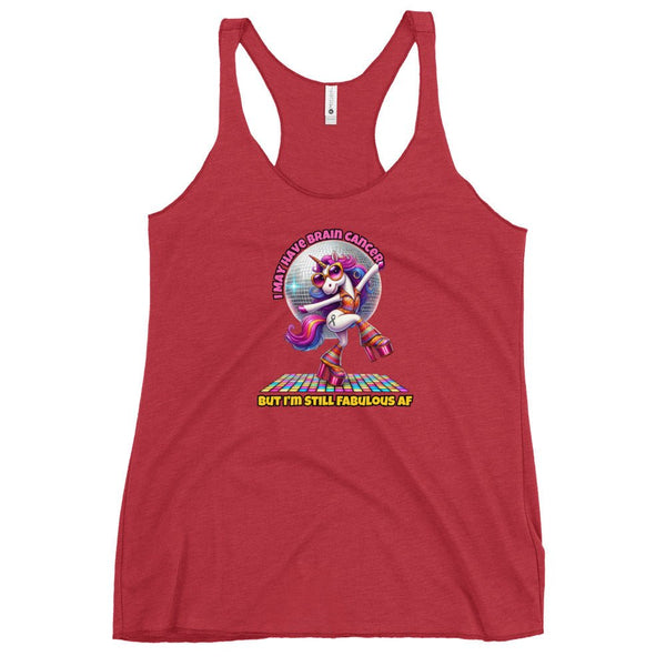 Women's Brain Cancer Fab AF Tank Top - JohnVsGBMVintage RedXS