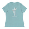 Women's Brain Cancer Through Christ Tee - JohnVsGBMHeather Blue LagoonS