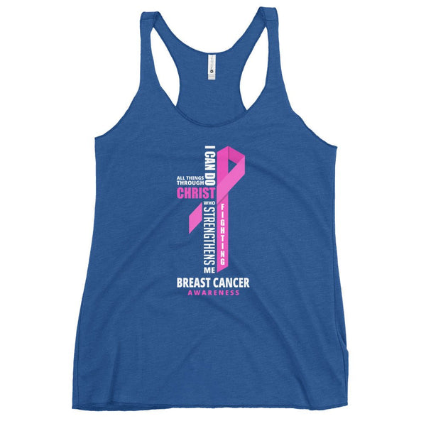Women's Breast Cancer Christ Tank Top - JohnVsGBMVintage RoyalXS