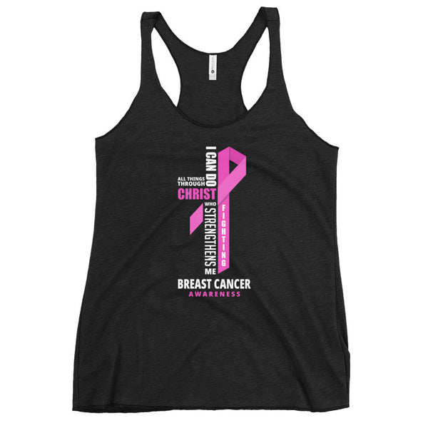 Women's Breast Cancer Christ Tank Top - JohnVsGBMVintage BlackXS