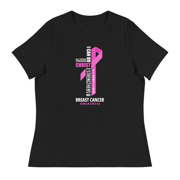 Women's Breast Cancer Through Christ Tee - JohnVsGBMBlackS
