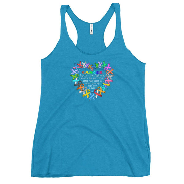 Women's Cancer Support Fighters Tank Top - JohnVsGBMVintage TurquoiseXS