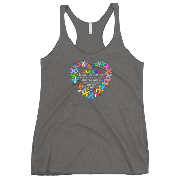 Women's Cancer Support Fighters Tank Top - JohnVsGBMPremium HeatherXS