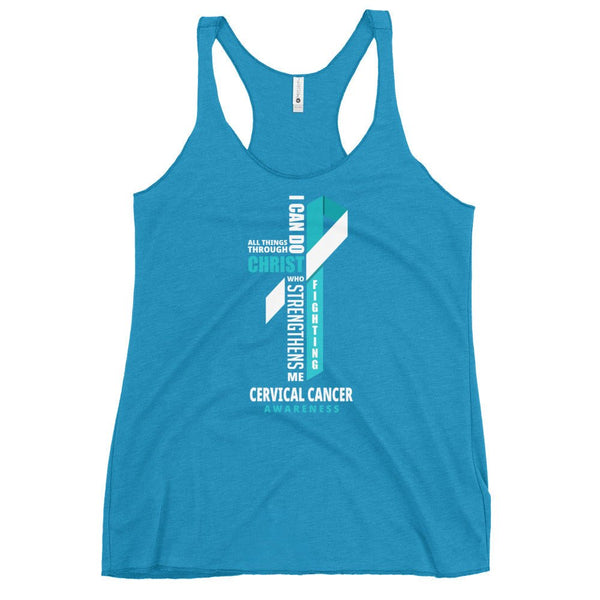 Women's Cervical Cancer Christ Tank Top - JohnVsGBMVintage TurquoiseXS