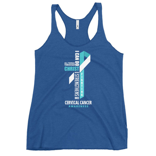 Women's Cervical Cancer Christ Tank Top - JohnVsGBMVintage RoyalXS