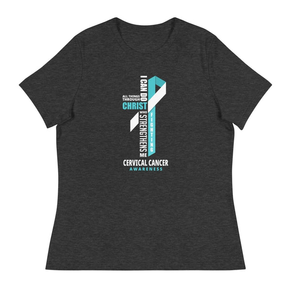 Women's Cervical Cancer Through Christ Tee - JohnVsGBMDark Grey HeatherS