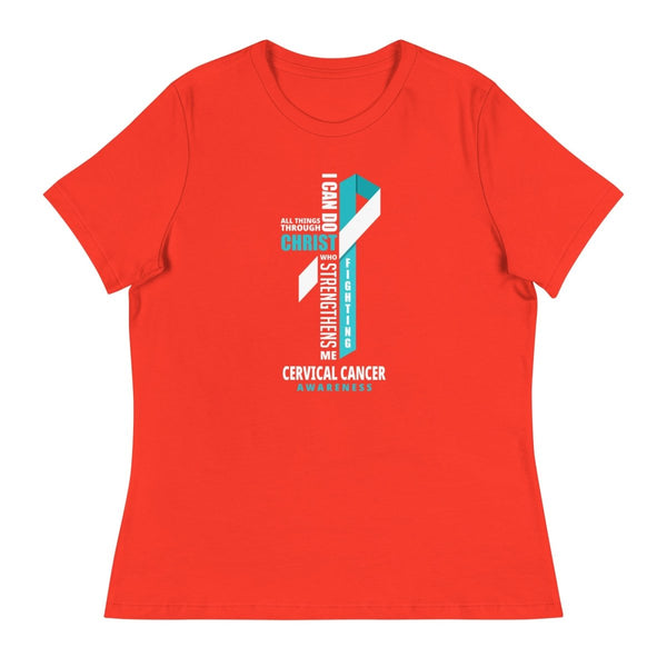 Women's Cervical Cancer Through Christ Tee - JohnVsGBMPoppyS