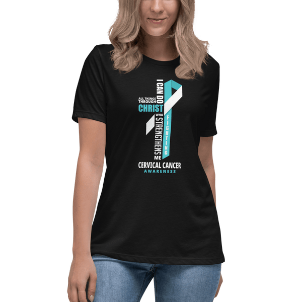 Women's Cervical Cancer Through Christ Tee - JohnVsGBMBlackS
