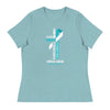 Women's Cervical Cancer Through Christ Tee - JohnVsGBMHeather Blue LagoonS