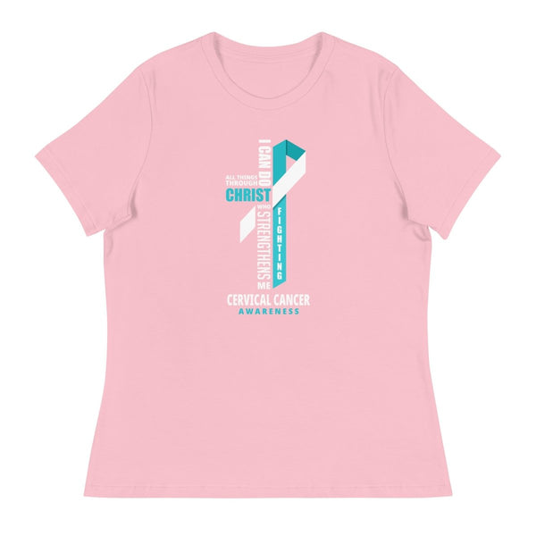 Women's Cervical Cancer Through Christ Tee - JohnVsGBMPinkS