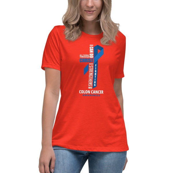 Women's Colon Cancer Through Christ Tee - JohnVsGBMPoppyS