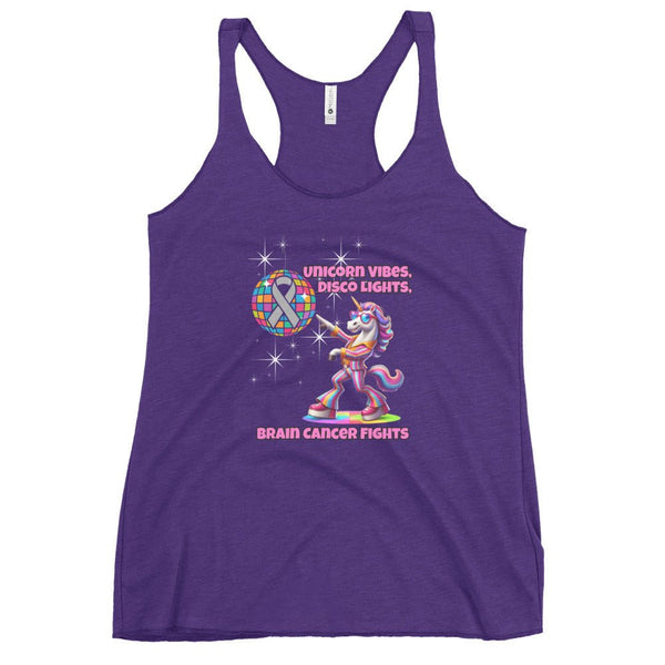 Women's Disco Brain Cancer Vibes Tank Top - JohnVsGBMPurple RushXS