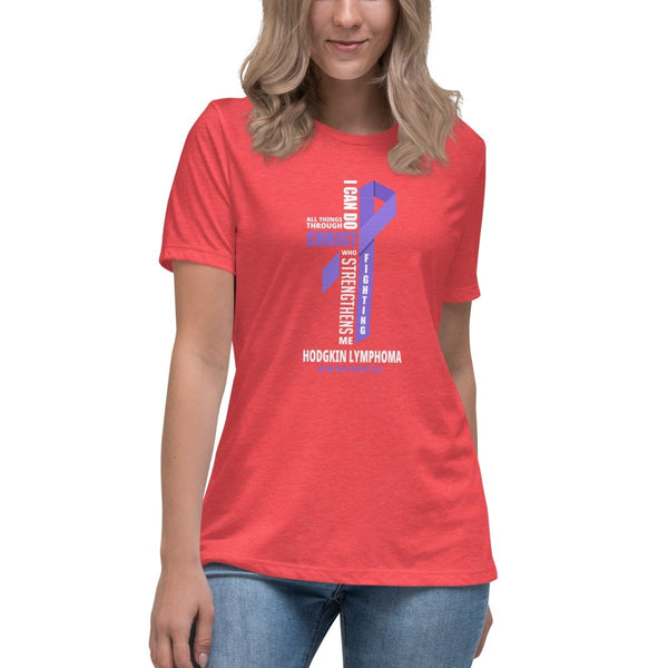 Women's Hodgkin's Through Christ Tee - JohnVsGBMHeather RedS
