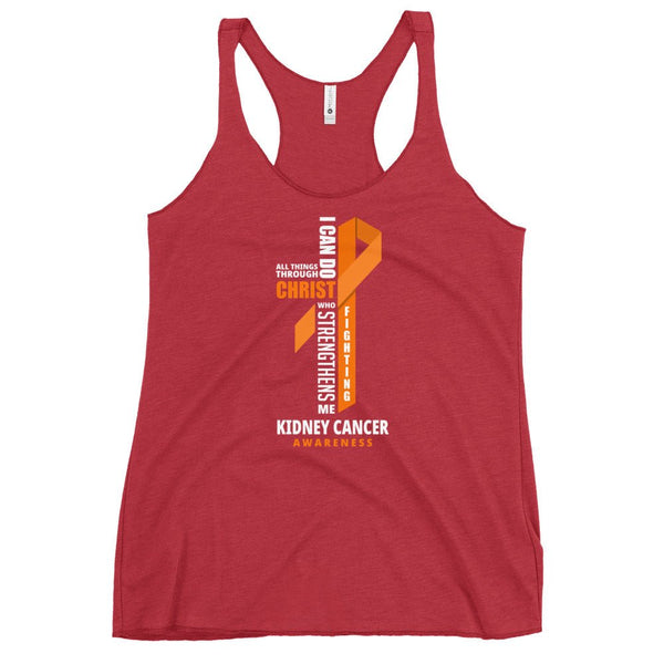Women's Kidney Cancer Christ Tank Top - JohnVsGBMVintage RedXS