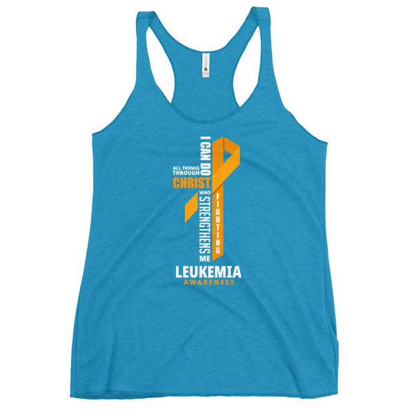 Women's Leukemia Christ Tank Top - JohnVsGBMVintage TurquoiseXS