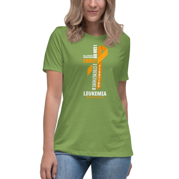 Women's Leukemia Through Christ Tee - JohnVsGBMLeafS