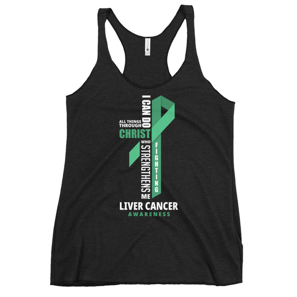Women's Liver Cancer Christ Tank Top - JohnVsGBMVintage BlackXS