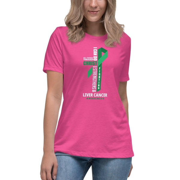 Women's Liver Cancer Through Christ Tee - JohnVsGBMBerryS