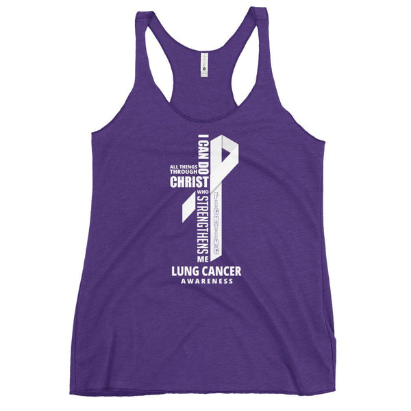 Women's Lung Cancer Christ Tank Top - JohnVsGBMPurple RushXS
