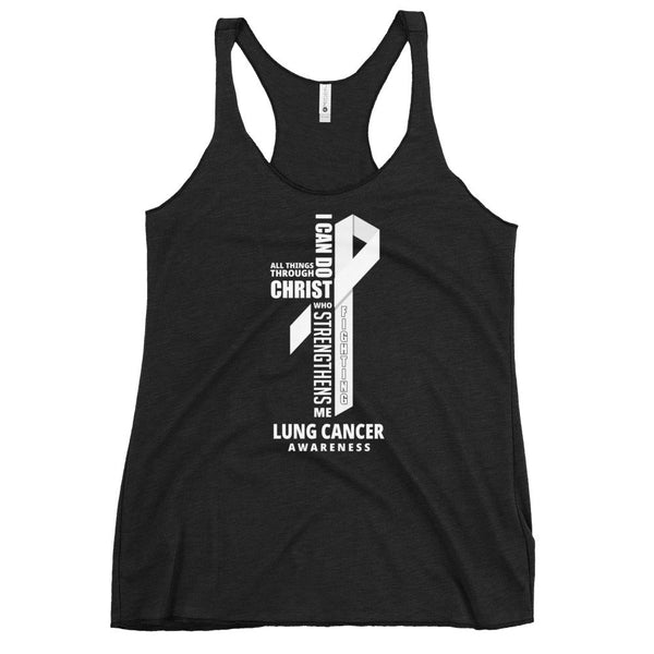 Women's Lung Cancer Christ Tank Top - JohnVsGBMVintage BlackXS