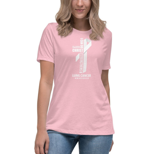 Women's Lung Cancer Through Christ Tee - JohnVsGBMPinkS