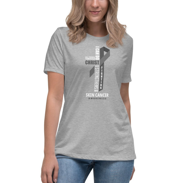 Women's Melanoma Through Christ Tee - JohnVsGBMAthletic HeatherS