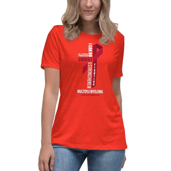 Women's Multiple Myeloma Through Christ Tee - JohnVsGBMPoppyS